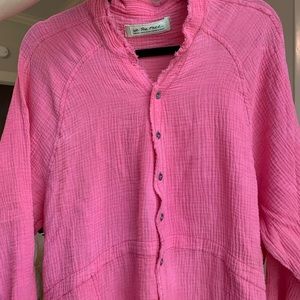 NWT free people summer daydream button down